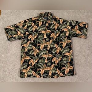 Vintage Cooke Street Honolulu Men’s Traditional Hawaiian Print Collard Shirt